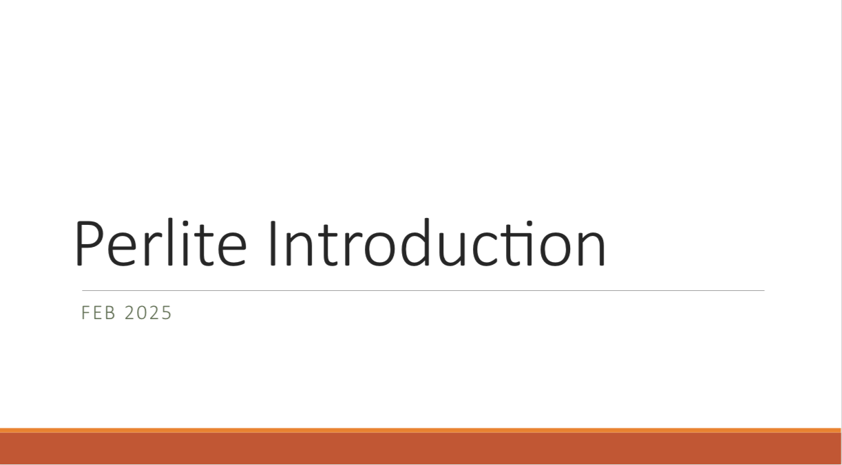 Perlite Introduction 2025